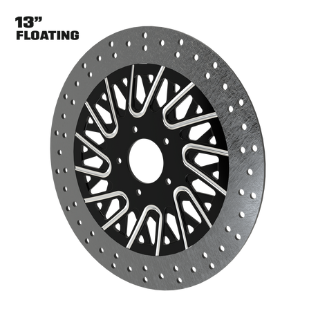 Dirty Spoke 13" Floating Rotor in Black Contrast Cut