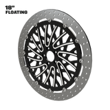 Dirty Spoke 18" Floating Rotor in Black Contrast Cut