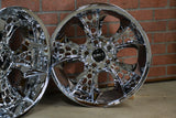 18X8.5" CHROME 3D HIVE TRIKE SET (CUSTOM TRIKES, 5X4.75" BOLT PATTERN).