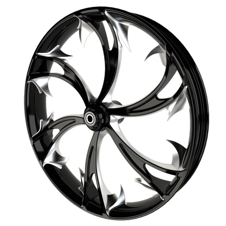 21 Inch Dirty HKR 3D Black Double Cut Harley Wheel