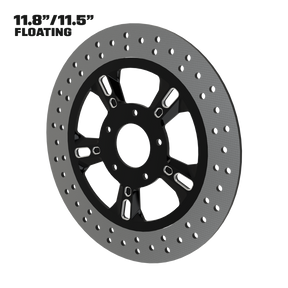 Eclipse 11" floating rotor in black double cut