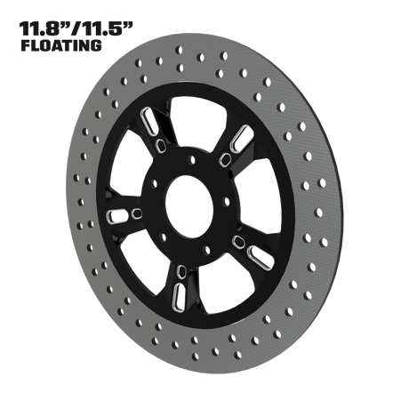 Eclipse 11" floating rotor in black double cut