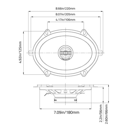 Euphoria ES3 57 : 5"×7" 2-Way Loudspeaker (1 Pair)