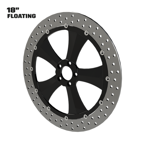 Edge 18" floating rotor in black