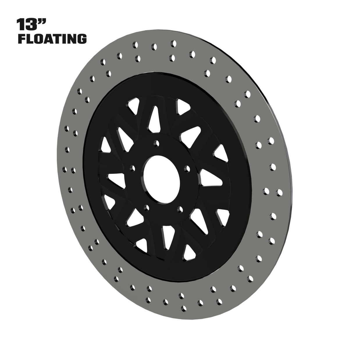 El Kurwa 13" floating rotor in black