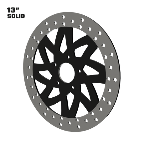 El Kurwa 13" solid rotor in black