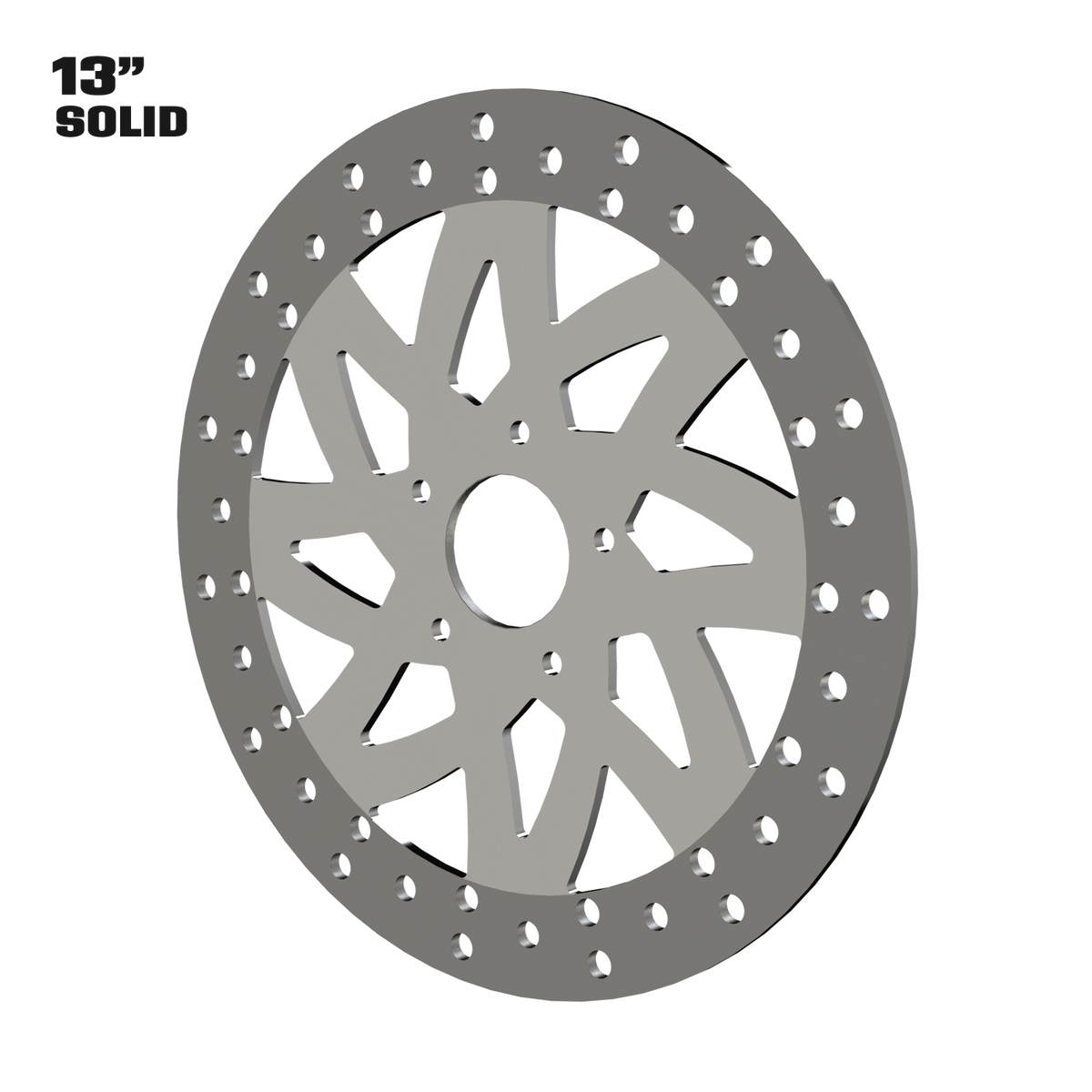 El Kurwa 13" solid rotor in polished