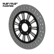 Elliptical Illusion 11" floating rotor in black double cut