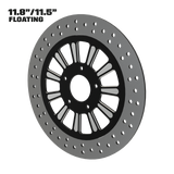 Elliptical Illusion 11" floating rotor in black double cut