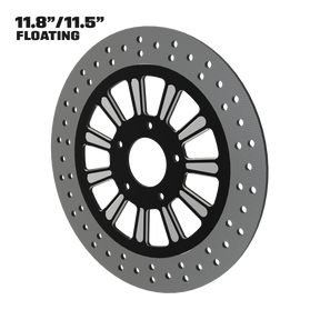 Elliptical Illusion 11" floating rotor in black double cut