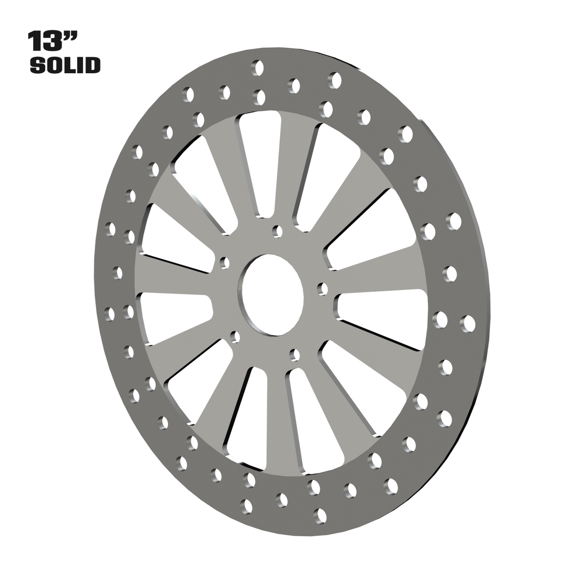 Elliptical Illusion 13" solid rotor in polished