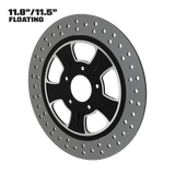 El Toro 11" floating rotor in black double cut