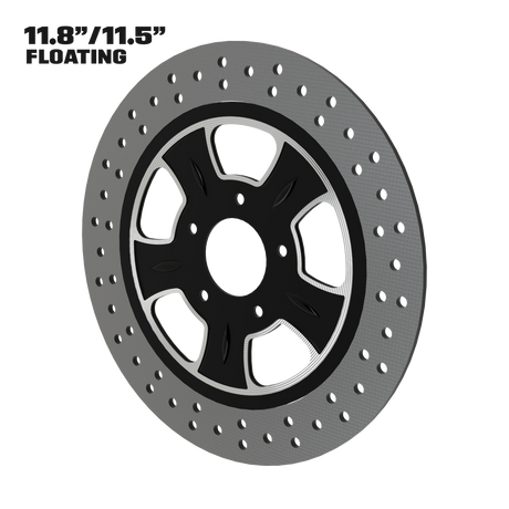 El Toro 11" floating rotor in black double cut