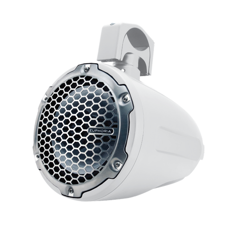 Euphoria ERMT77-W : 7.7" REFERENCE MARINE TOWER SPEAKER W/ RGB ACCENT LIGHTING - WHITE - Sold as Pair