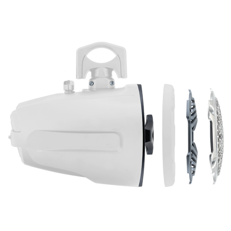 Euphoria ERMT77-W : 7.7" REFERENCE MARINE TOWER SPEAKER W/ RGB ACCENT LIGHTING - WHITE - Sold as Pair