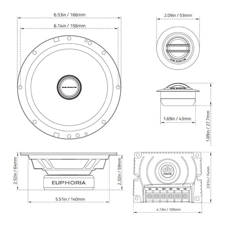 Euphoria ES5 6C : 6.5" Component Loudspeaker