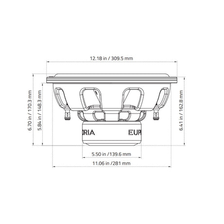Euphoria EW3 12D4 : 12" Dual 4-Ohm Subwoofer