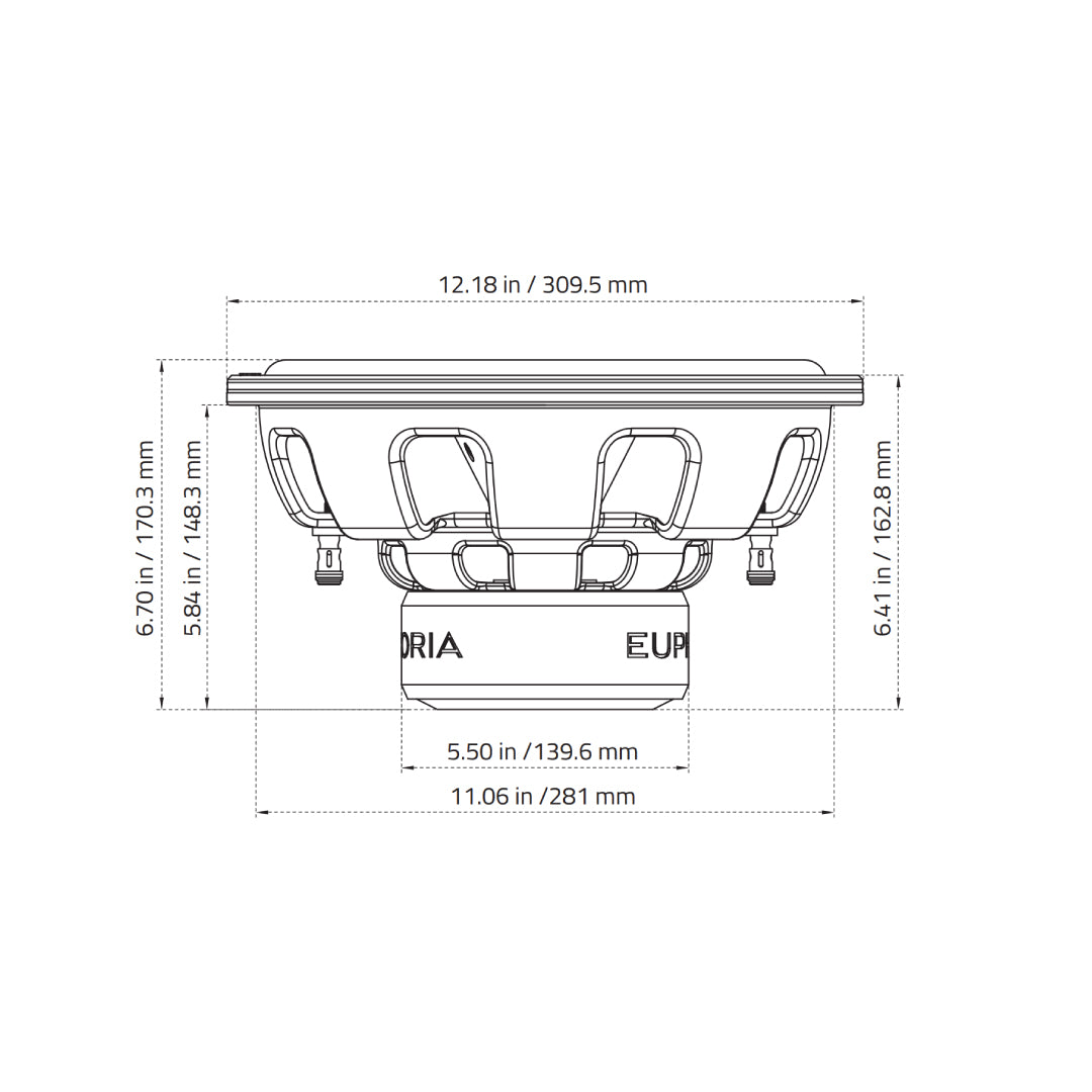 Euphoria EW3 10D4 : 10" Dual 4-Ohm Subwoofer