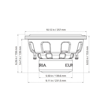 Euphoria EW5 10D4 : 10" Dual 4-Ohm Subwoofer