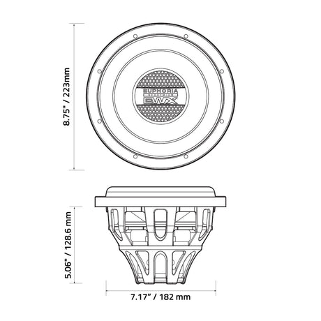 Euphoria EWX8NEO : 8in SUBWOOFER NEO MAGNET DVC
