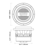 Euphoria EWXB8D2 : 8" Dual 2-Ohm Subwoofer Black Out Edition