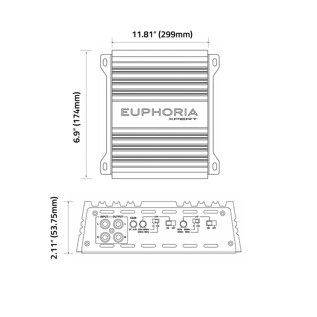 Xpert EX8.4 : 4 X 400 Full Range Class D 4 Channel Power Sports Amplifier