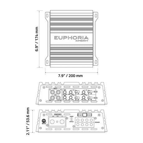 Xpert EX4 : Full Range Class D 4 Channel Power Sports Amplifier