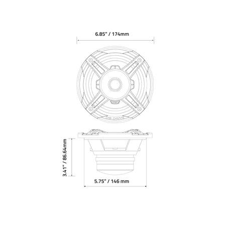 Xpert EX6NCD : 6.5 in. 2-Way NEO Loudspeaker W/ Back Mounted Compression Driver