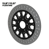 Excalibur 11" floating rotor in black double cut