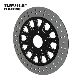 Excalibur 11" floating rotor in black double cut