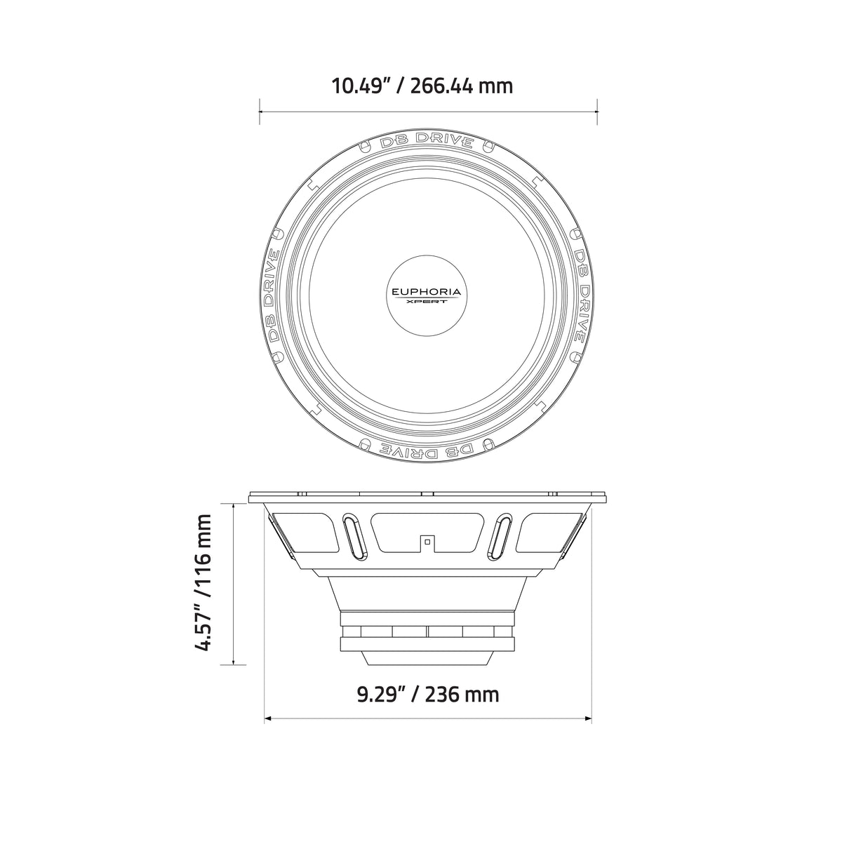 Xpert EXM10SN : 10 in. NEO Midrange - Stamped Frame