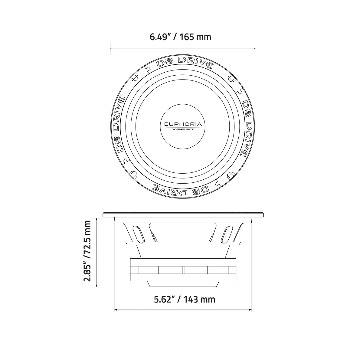 Xpert EXM6SN : 6.5 in. NEO Stamped Frame Midrange