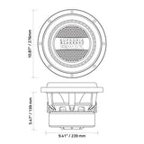 Euphoria EWXB10D2 : 10" Dual 2-Ohm Subwoofer Black Out Edition