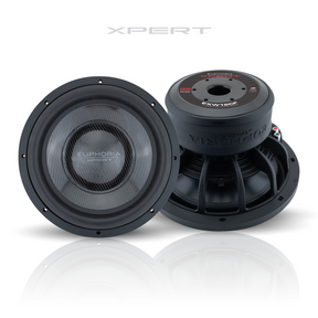 Xpert EXW12CF : 12 in. Dual 2-Ohm Carbon Fiber Subwoofer With Ferrite Magnet