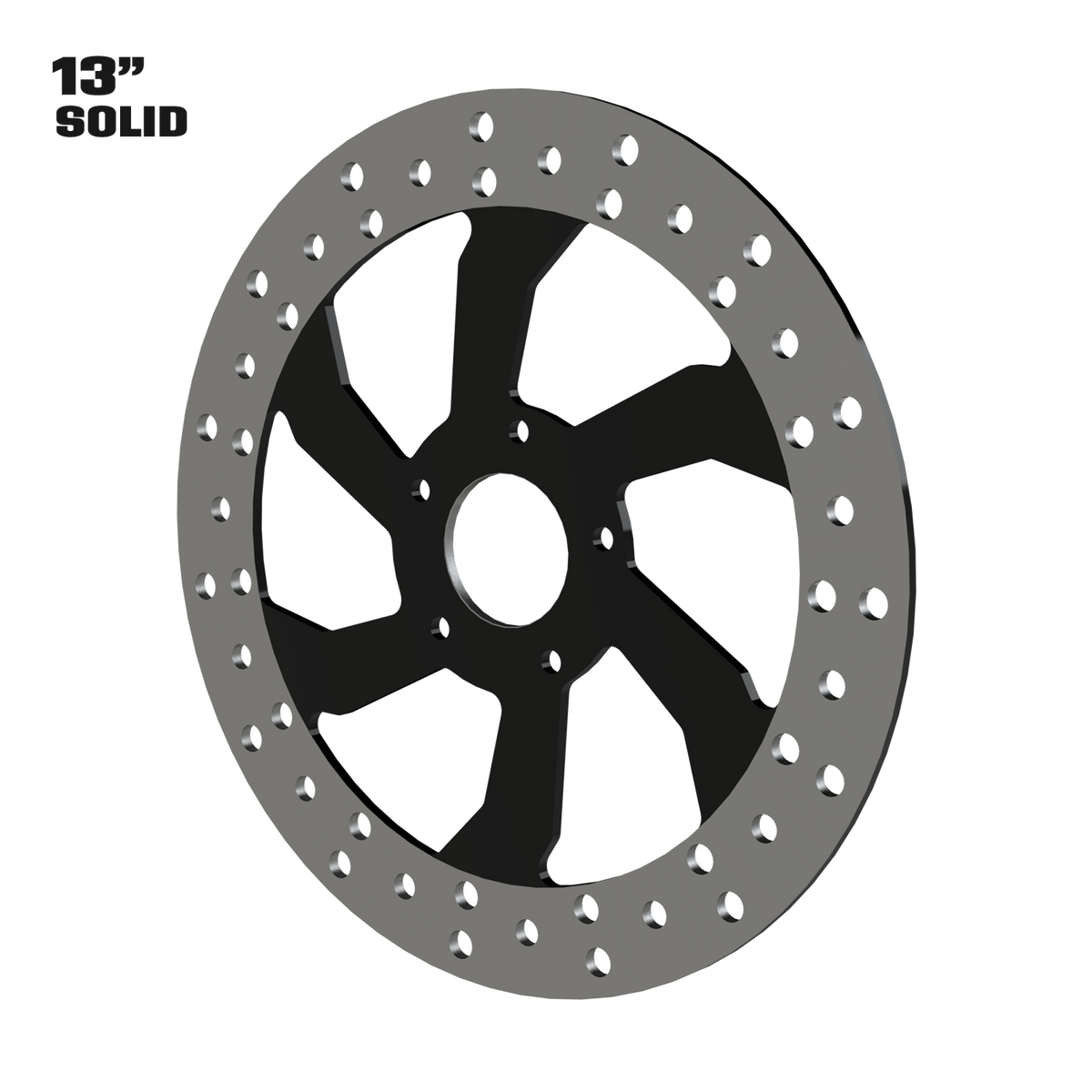 F22 13" solid rotor in black