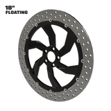 F22 18" floating rotor in black