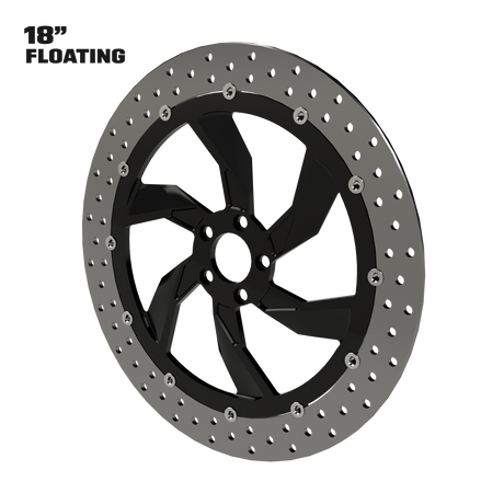 F22 18" floating rotor in black