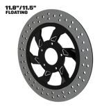 F22 11" floating rotor in black double cut