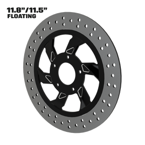 F22 11" floating rotor in black double cut