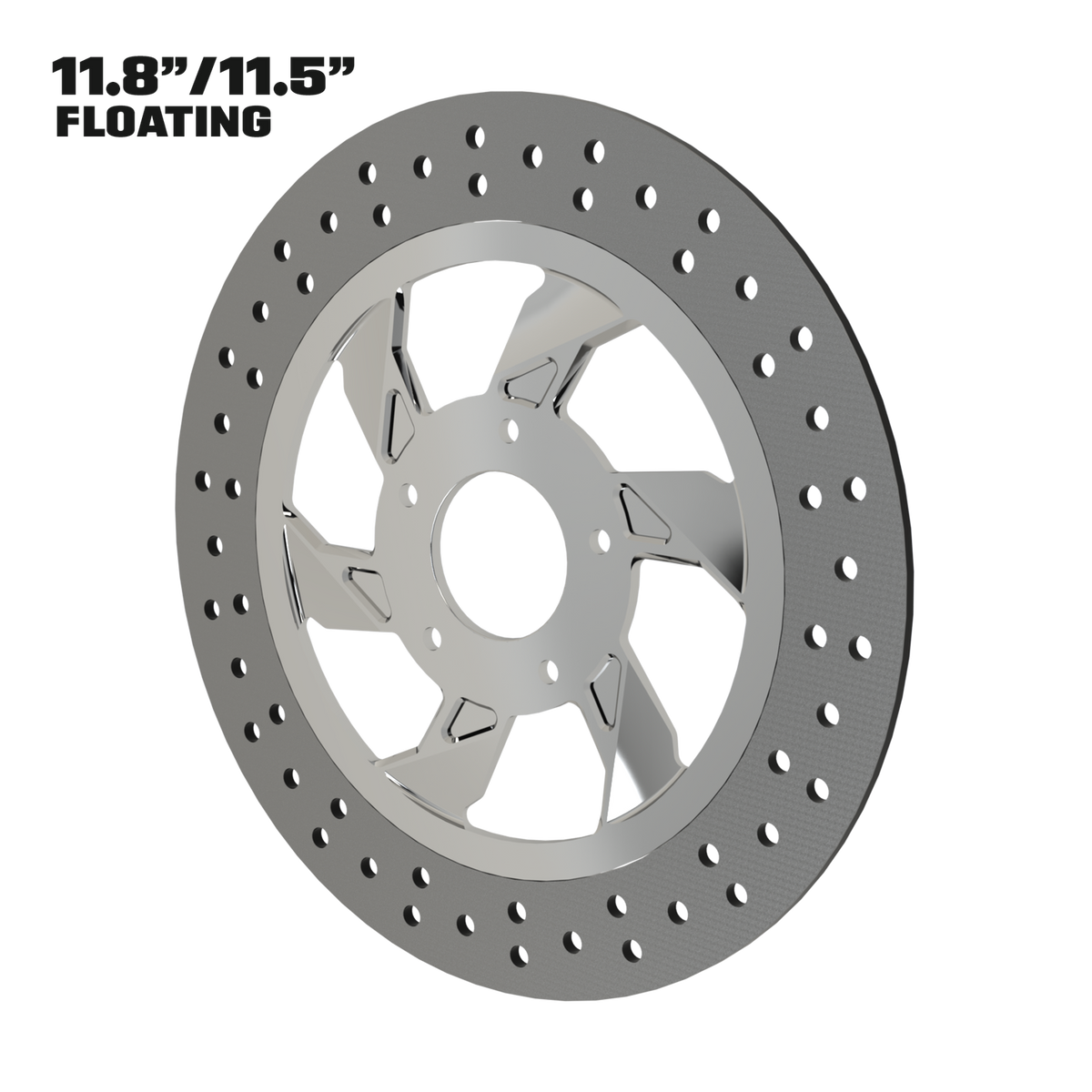 F22 11" floating rotor in polished