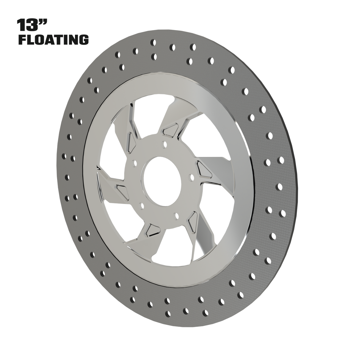 F22 13" floating rotor in polished