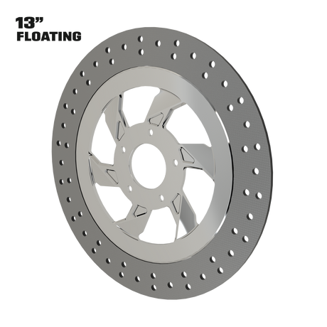 F22 13" floating rotor in polished