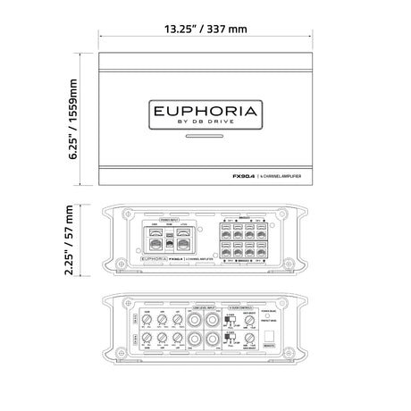 Euphoria FX90.4 : Class A/B 4 Ch Amplifier