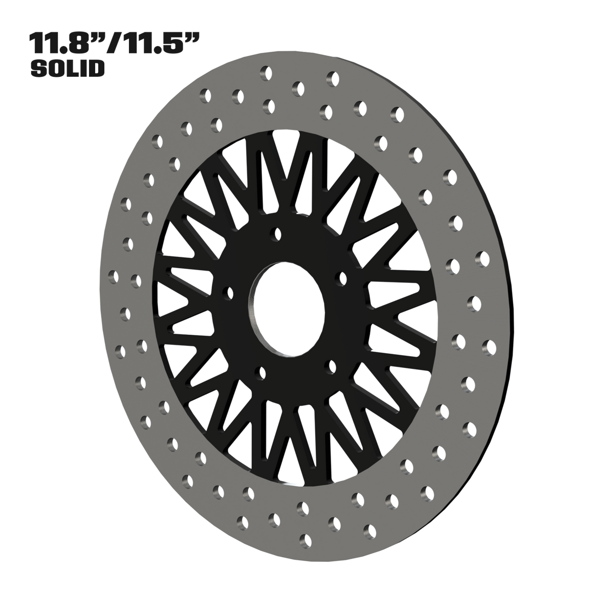Gasser 11" solid rotor in black