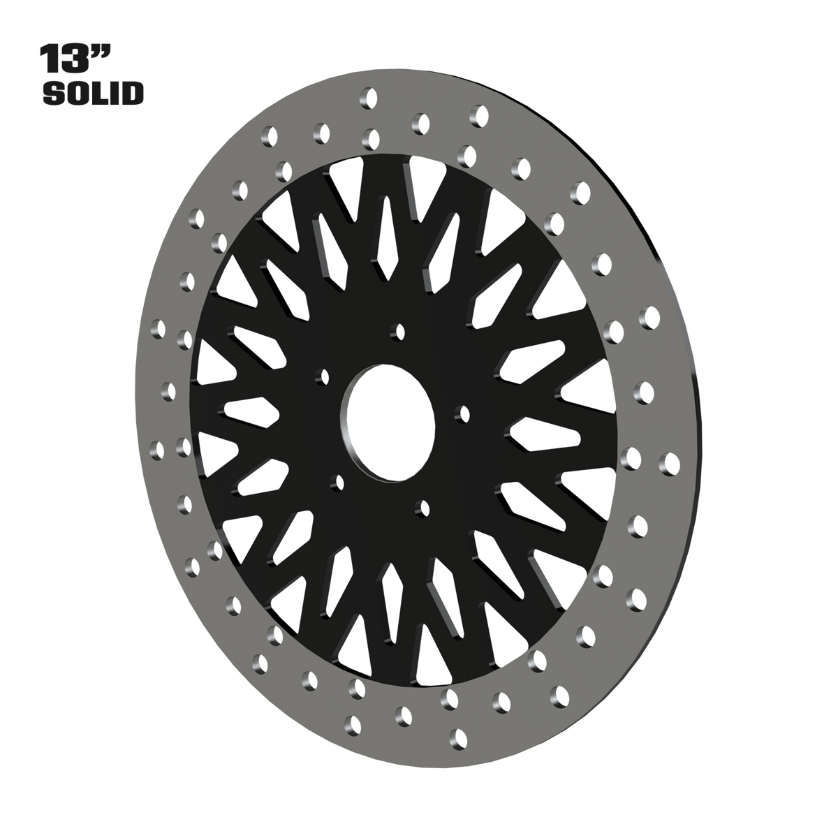 Gasser 13" solid rotor in black