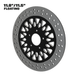 Gasser 11" floating rotor in black double cut