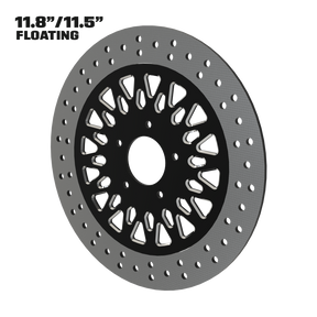 Gasser 11" floating rotor in black double cut