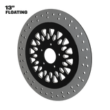 Gasser 13" floating rotor in black double cut