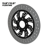 Guinzu 11" floating rotor in black double cut