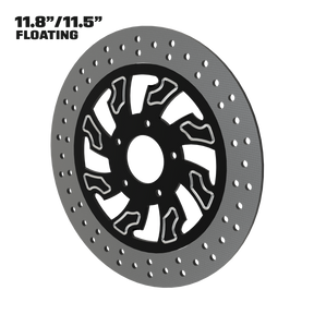 Guinzu 11" floating rotor in black double cut